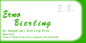 erno bierling business card