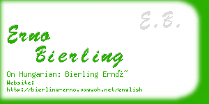 erno bierling business card